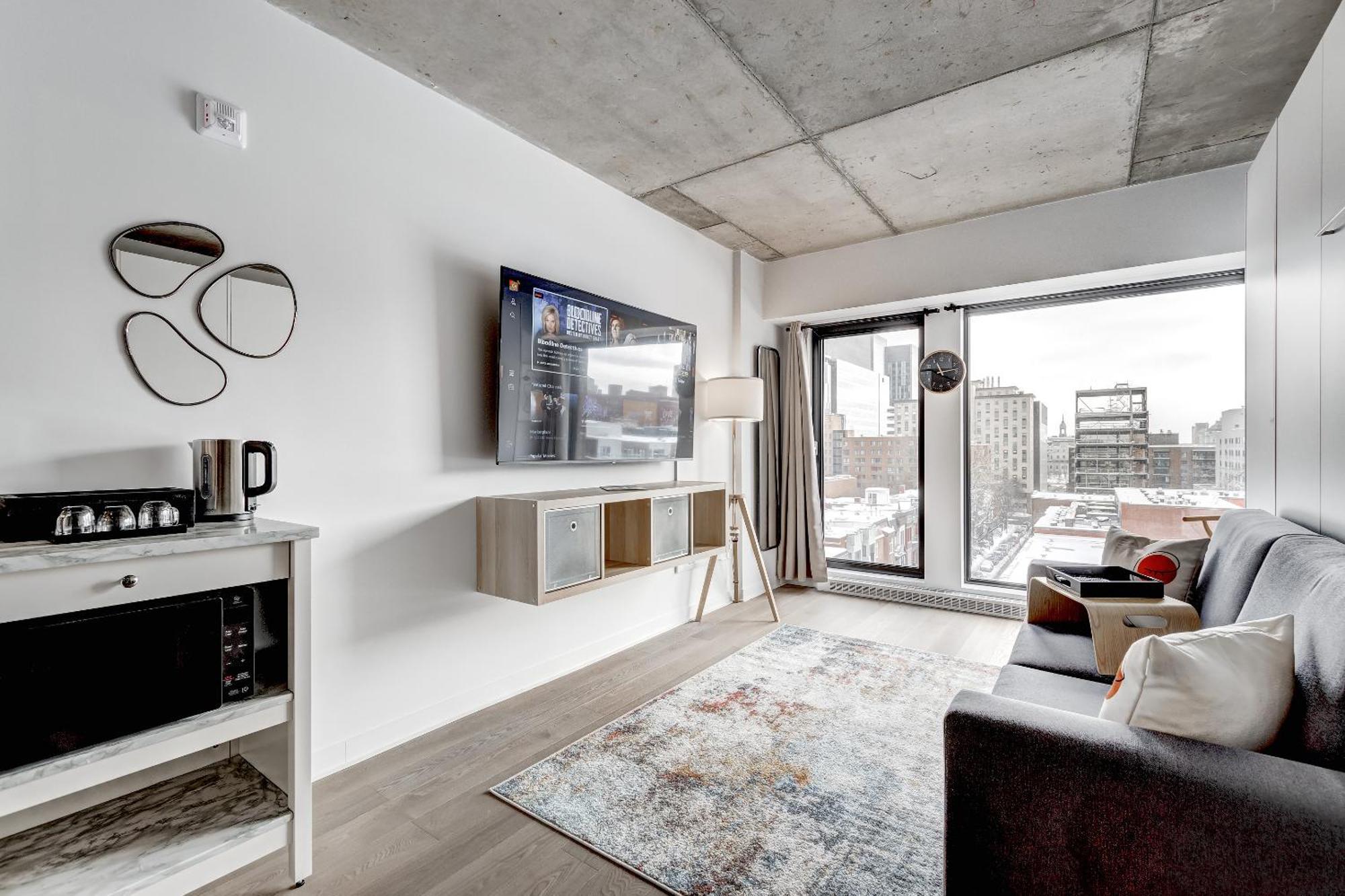 Magnifique Studio Au Centre-Ville A 5 Min A Pied De Tout 蒙特利尔 外观 照片